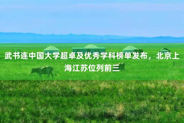 武书连中国大学超卓及优秀学科榜单发布,北京上海江苏位列前三