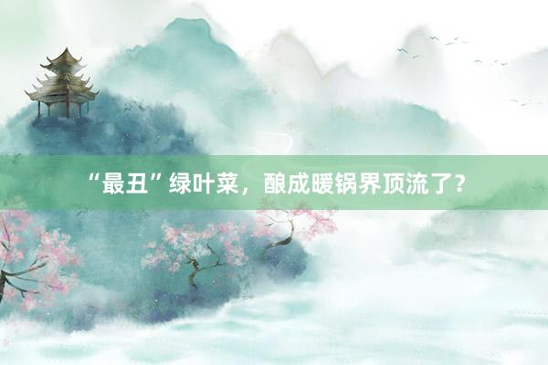 “最丑”绿叶菜，酿成暖锅界顶流了？