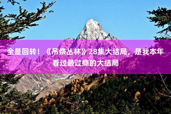 全是回转！《吊祭丛林》28集大结局，是我本年看过最过瘾的大结局